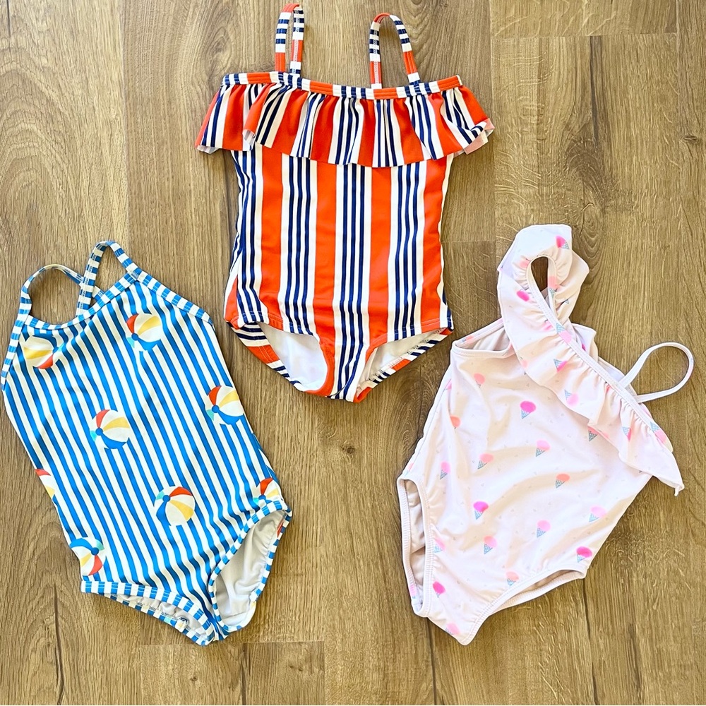Hanna Anderson summer swimsuit bundle toddler girl 3T